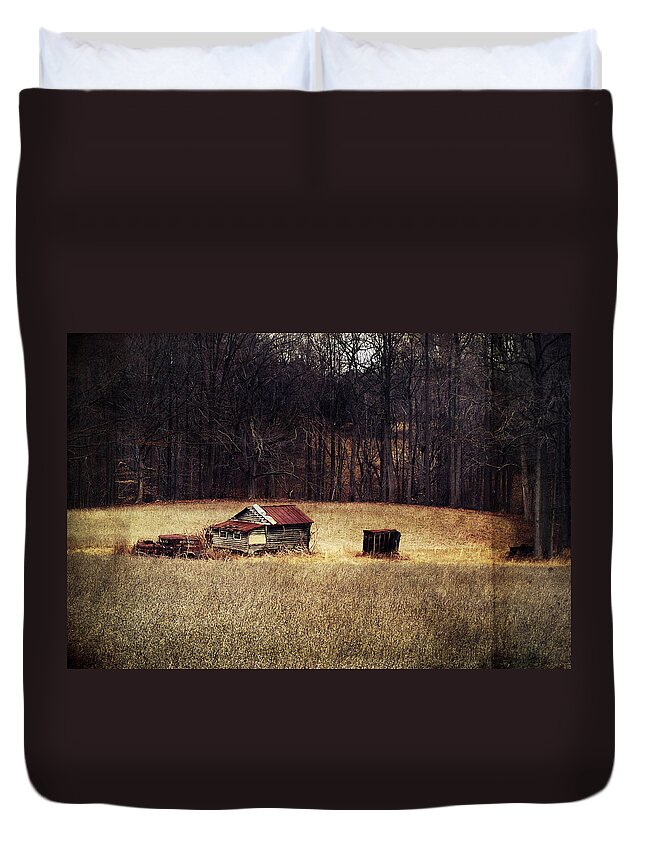 Abandoned Duvet Cover featuring the photograph Days of the Dead Men by Rebecca Sherman