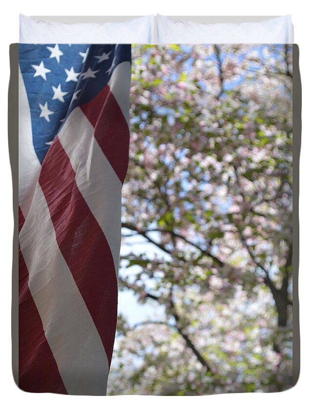 Flag Duvet Cover featuring the photograph D.c. by Meganne Peck