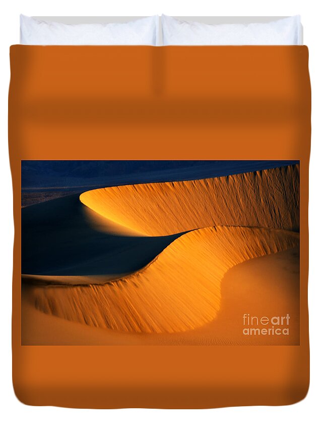 Death Valley Duvet Cover featuring the photograph Death Valley California Gold by Bob Christopher