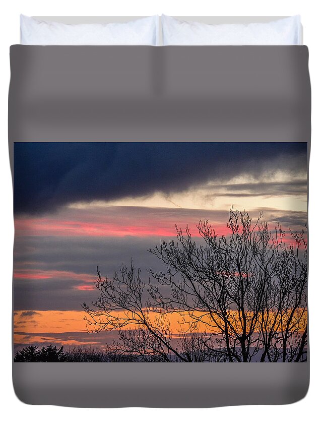 Celtic Skies Duvet Cover featuring the photograph December County Clare Sunrise by James Truett
