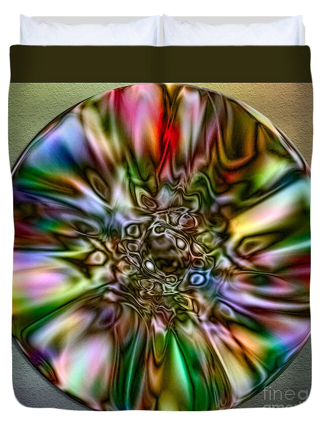 Decorative Glass Duvet Cover featuring the digital art Decorative Glass by Klara Acel