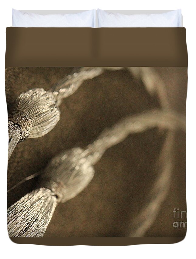  Bind Duvet Cover featuring the photograph Decorative Tassel by Amanda Mohler