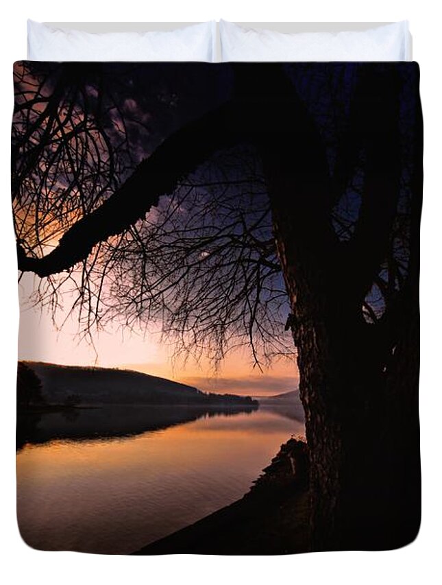 Sunrise Duvet Cover featuring the photograph Deep Creek Sunrise by Robert McCubbin