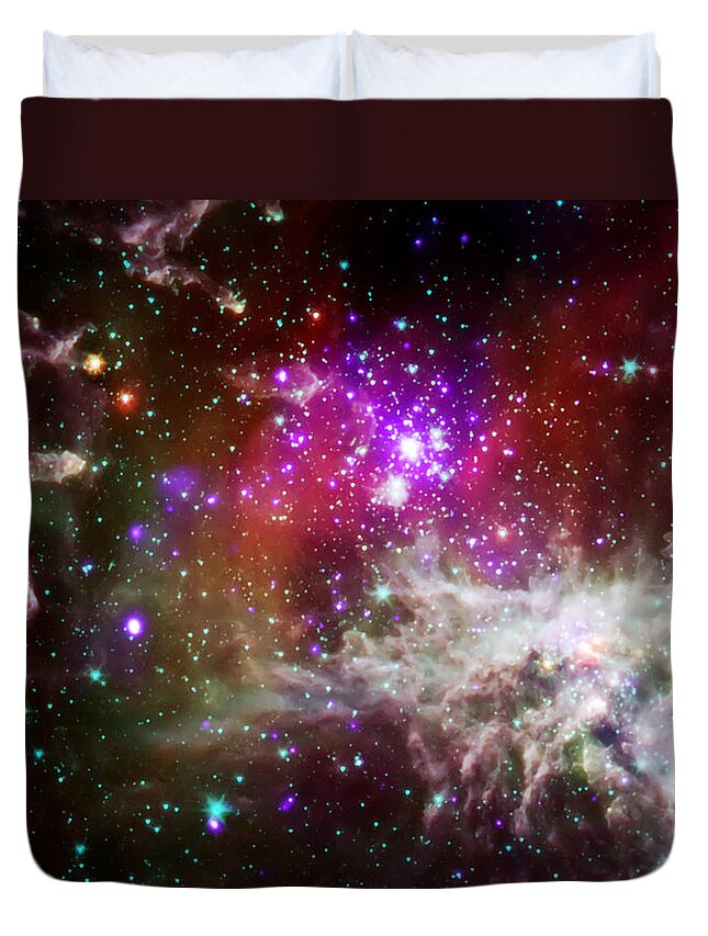 Nasa Images Duvet Cover featuring the photograph Deep Space Nebula 1 by Jennifer Rondinelli Reilly - Fine Art Photography