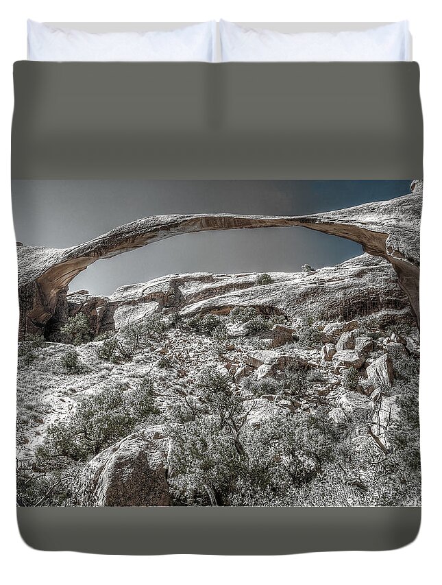 Utah Duvet Cover featuring the photograph Delicate Stone by Richard Gehlbach