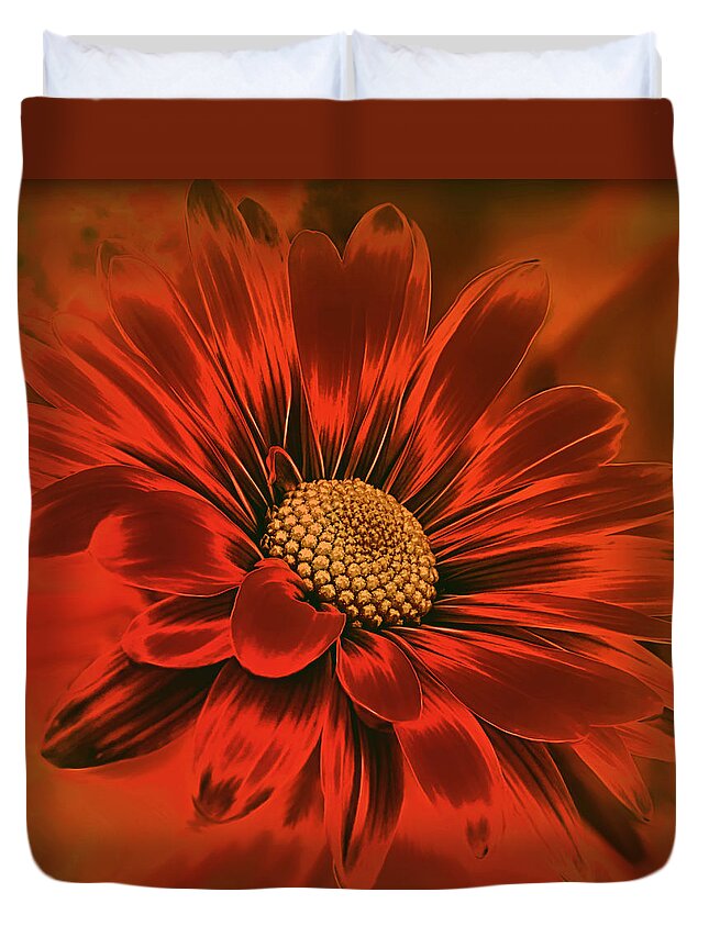 Floral Duvet Cover featuring the photograph Devil May Care by Darlene Kwiatkowski