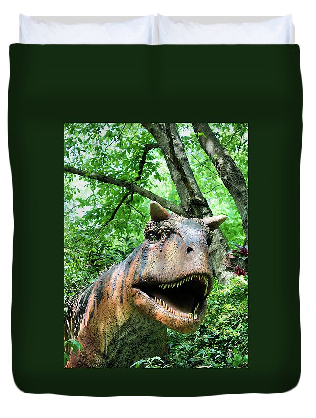 Dinosaur Duvet Cover featuring the photograph Dinosaur by Kristin Elmquist