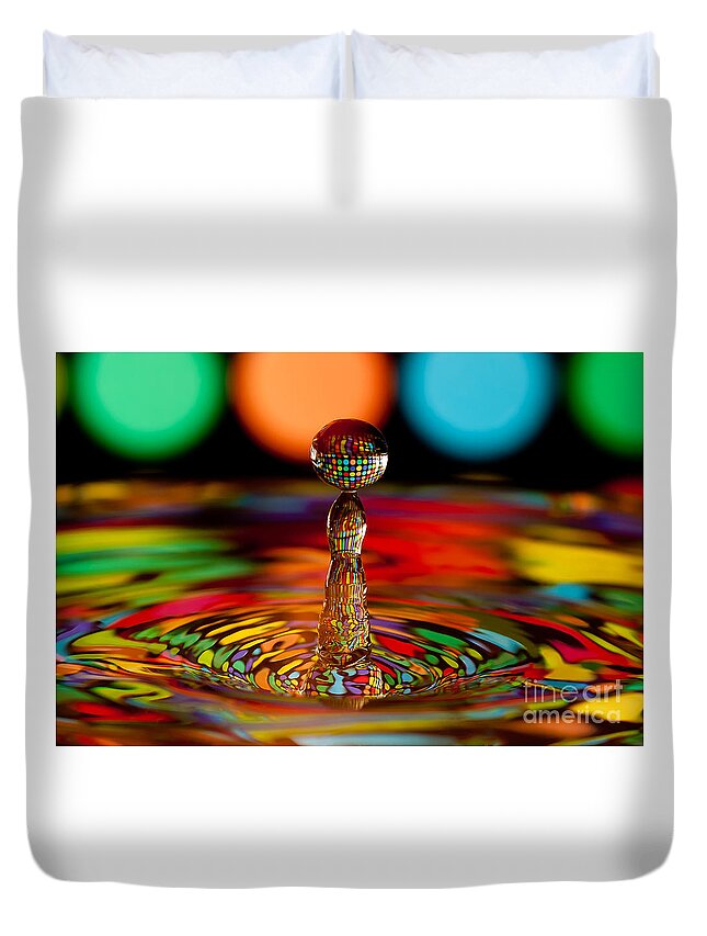 70s Duvet Cover featuring the photograph Disco Ball Drop by Anthony Sacco