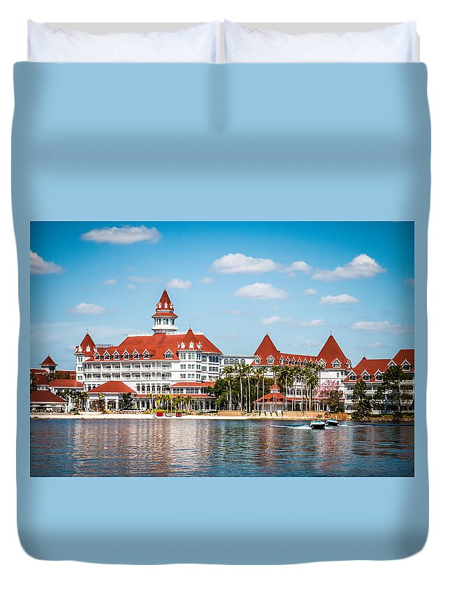 Grand Floridian Duvet Cover featuring the photograph Disney's Grand Floridian Resort and Spa by Sara Frank
