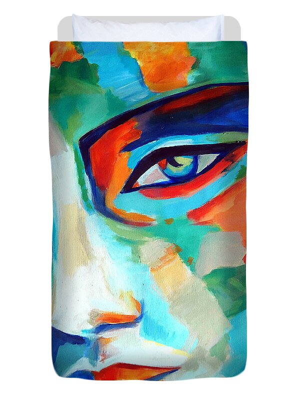 Affordable Original Paintings Duvet Cover featuring the painting Divine Consciousness by Helena Wierzbicki