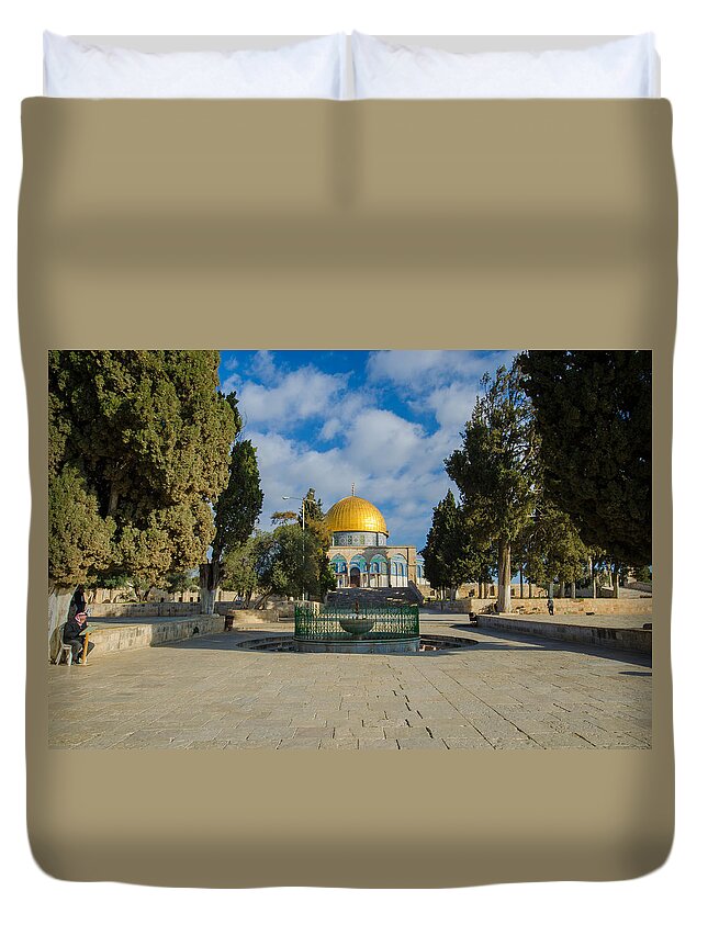 Dome Of The Rock Duvet Cover featuring the photograph Dome of the Rock by David Morefield