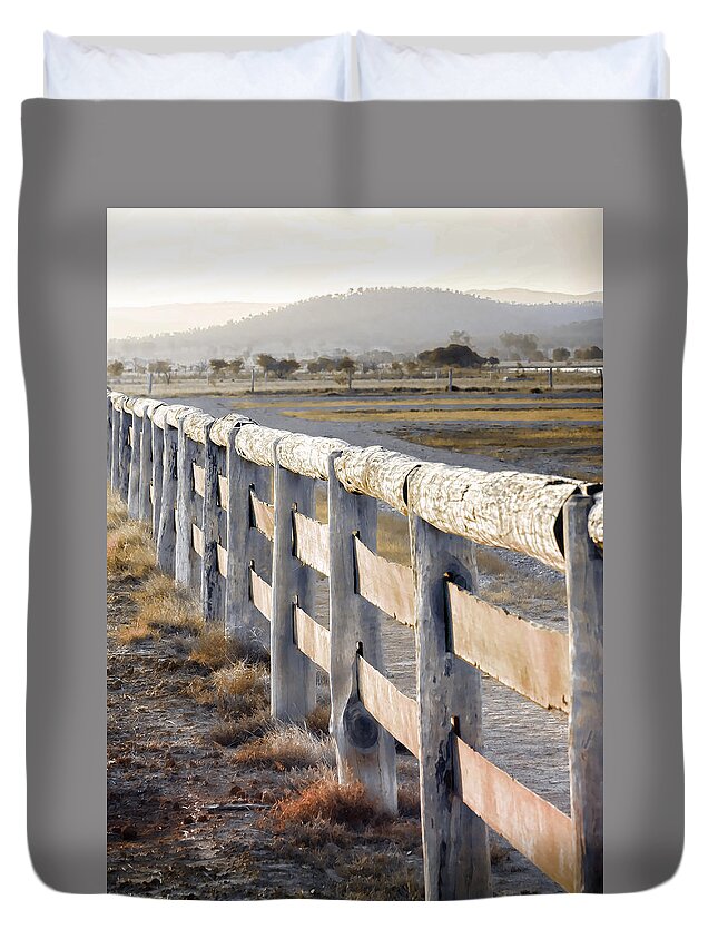 Landscapes Duvet Cover featuring the photograph Don't Fence Me In by Holly Kempe