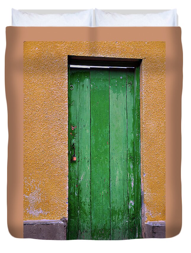 Greek Culture Duvet Cover featuring the photograph Doorway by Aysunbk