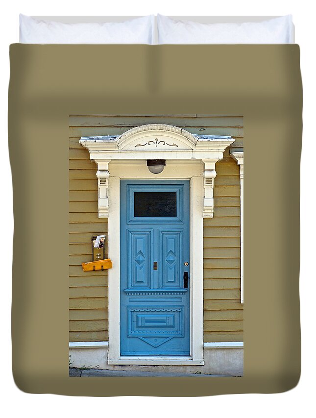 Doors Duvet Cover featuring the photograph Doorway Hudson New York by Ira Shander