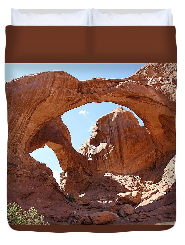 Double Arch Duvet Cover featuring the photograph Double Arch Arcs by Christiane Schulze Art And Photography