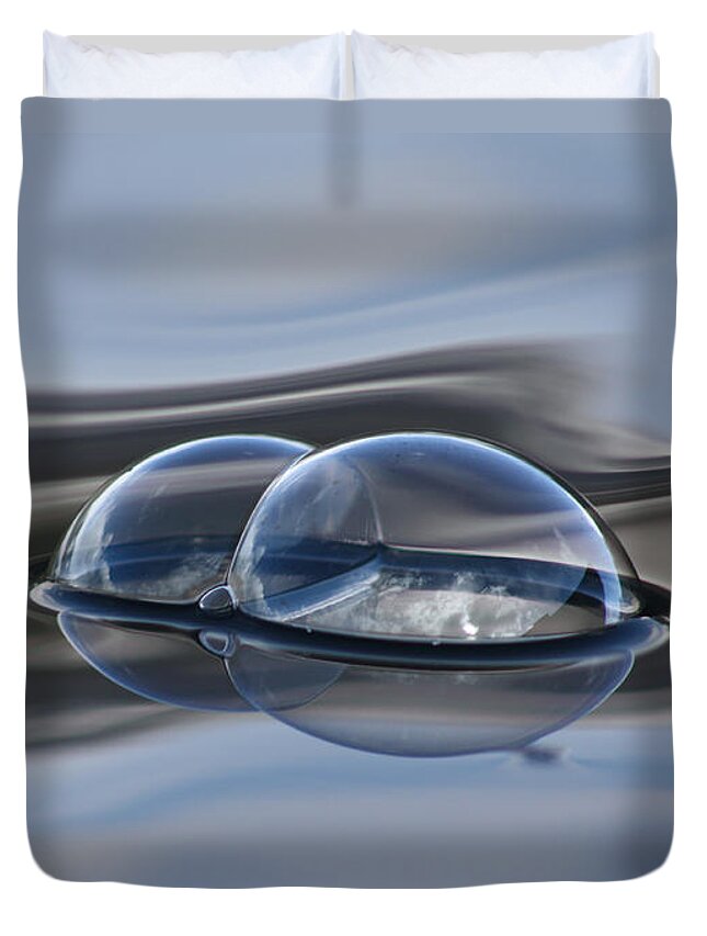 Bubble Duvet Cover featuring the photograph Double Dome on the Water by Cathie Douglas