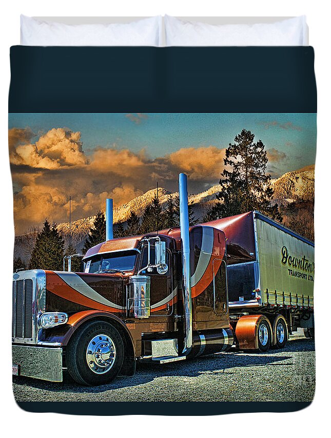 Trucks Duvet Cover featuring the photograph Downton's Transport by Randy Harris