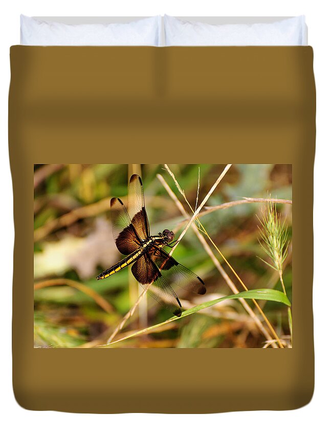 Dragonfly Duvet Cover featuring the photograph Dragonfly by John Johnson