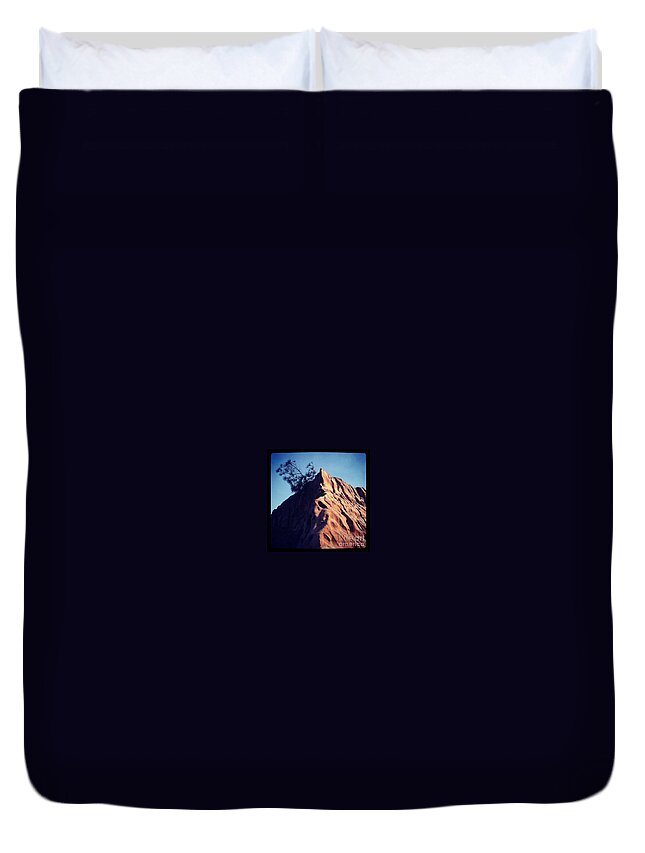 Torrey Pines Preserve Duvet Cover featuring the photograph Dramatic Bluff by Denise Railey