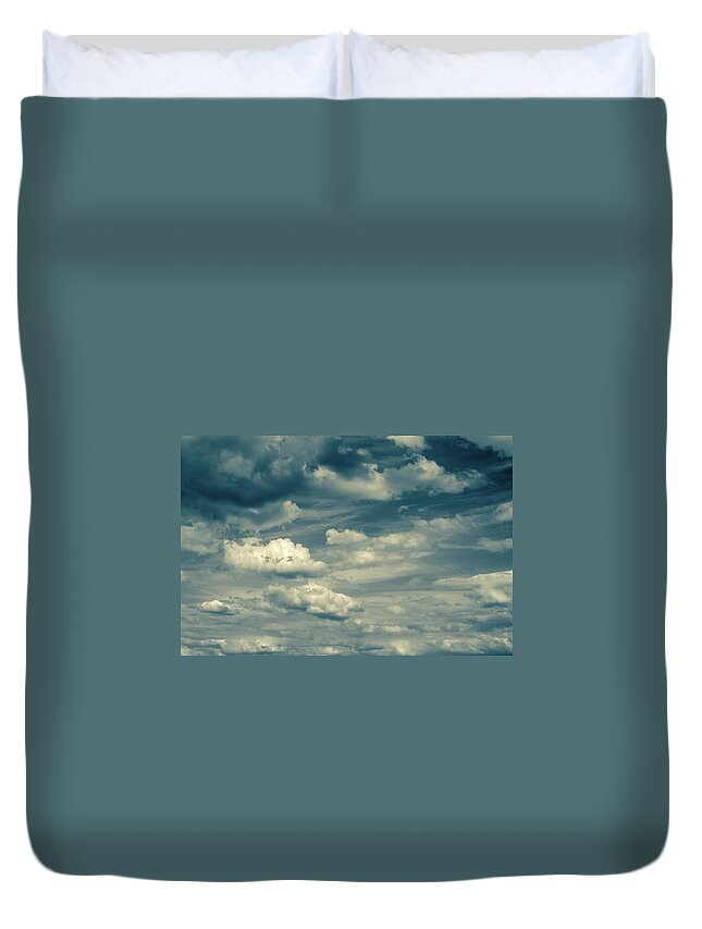 Scenics Duvet Cover featuring the photograph Dramatic Cloudy Dark Sky by Jaminwell