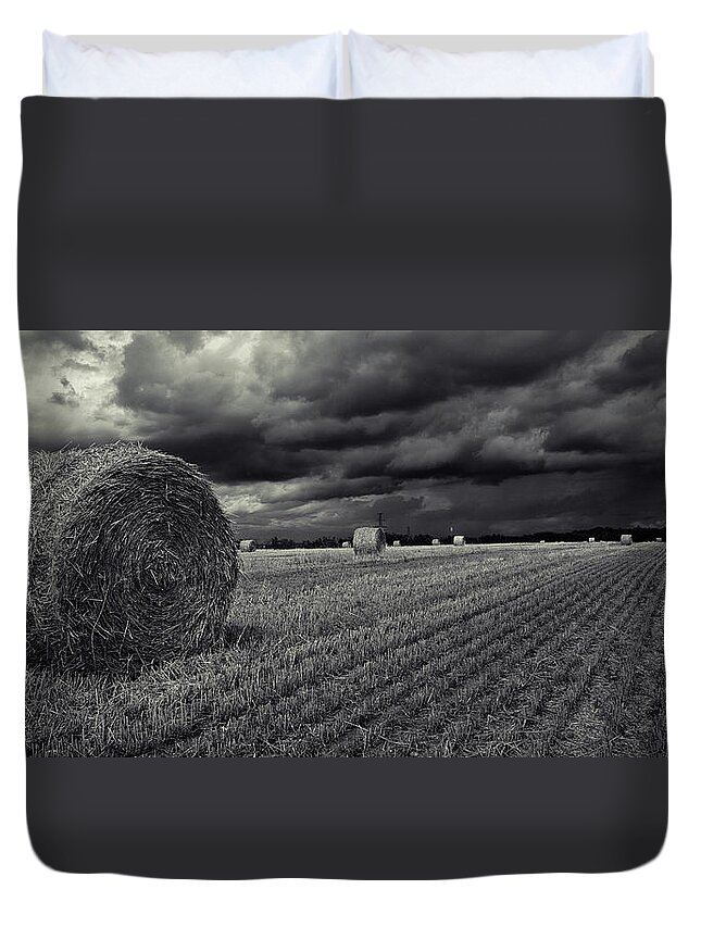 Viewpoint Duvet Cover featuring the photograph Dramatic Presentation Of A Field Around by Roland Shainidze Photogaphy