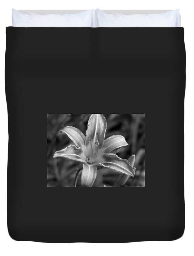 Floral Duvet Cover featuring the photograph Dream of Lily by Lisa Blake