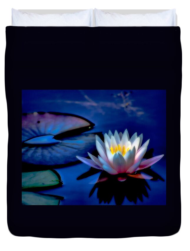 Water Duvet Cover featuring the photograph Dreaming of a Waterlily by Lynne Jenkins