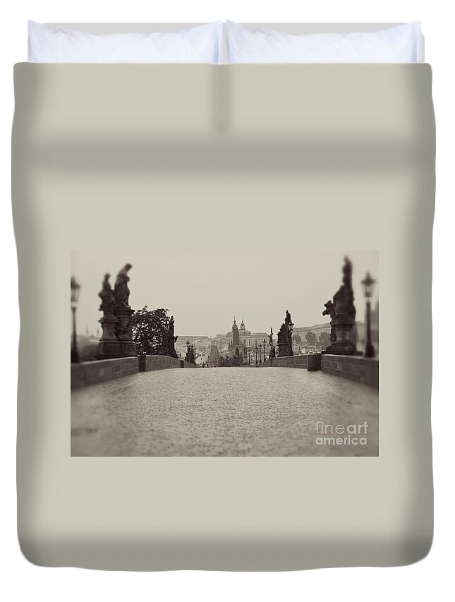 Photography Duvet Cover featuring the photograph Dreaming of Prague by Ivy Ho