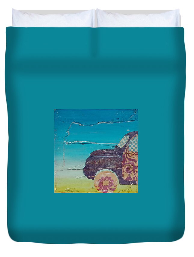 Car Duvet Cover featuring the painting Driving Sound by Danny Phillips