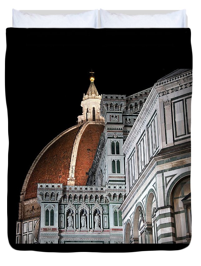 Arch Duvet Cover featuring the photograph Duomo Architecture by Mitch Diamond
