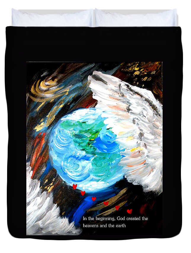 I Lie In The Dust; Duvet Cover featuring the painting Dust by Amanda Dinan