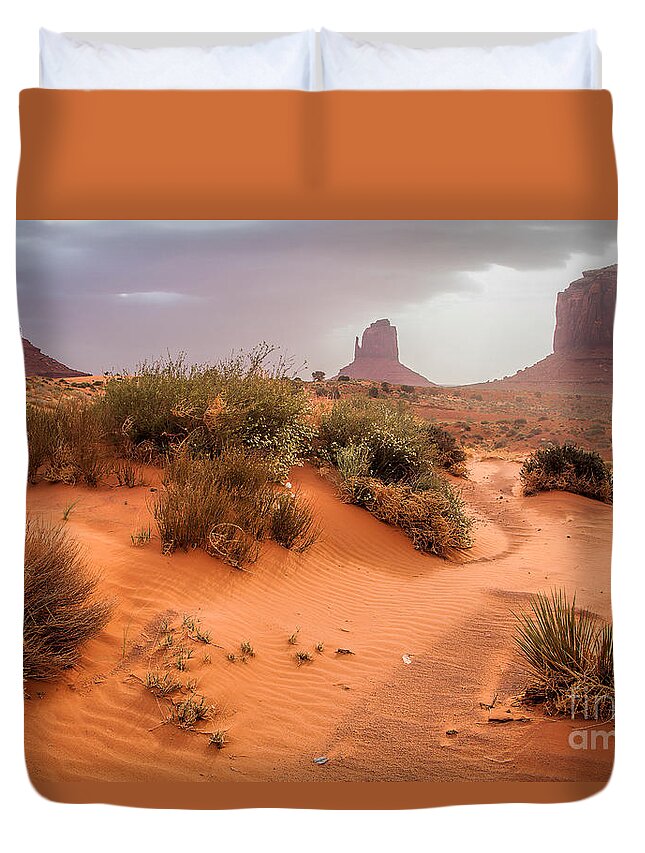 Utah Duvet Cover featuring the photograph Dusty Trails by Jim Garrison