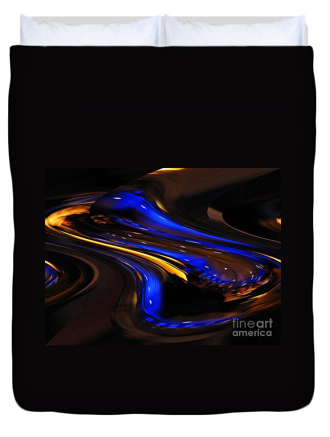 Abstract Art Duvet Cover featuring the photograph E-Motional Afterglow by Cedric Hampton