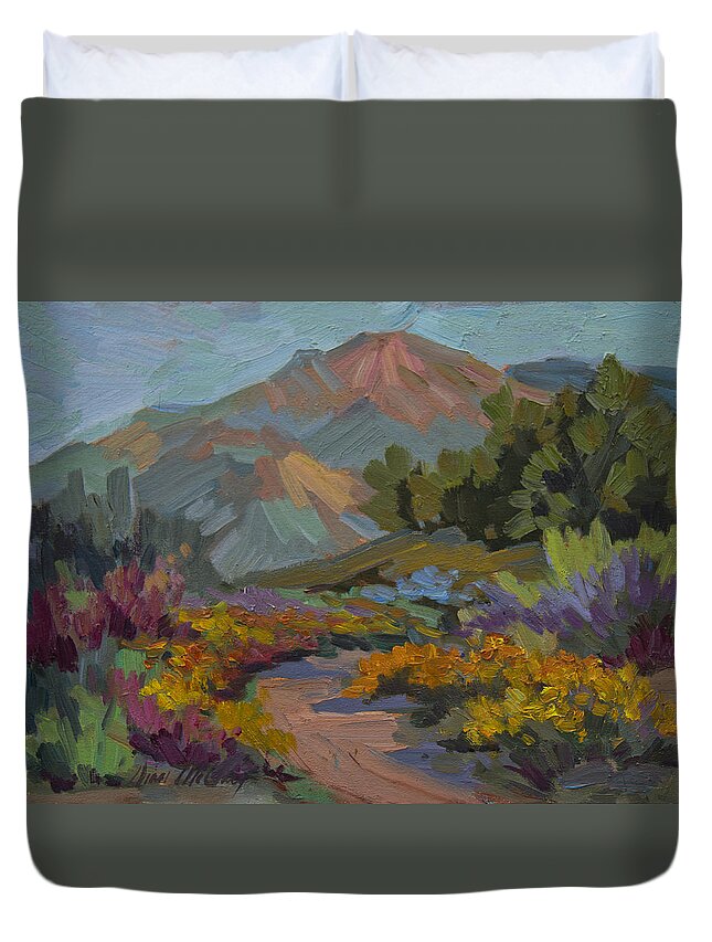 Early Morning Light Duvet Cover featuring the painting Early Morning Light Santa Barbara by Diane McClary