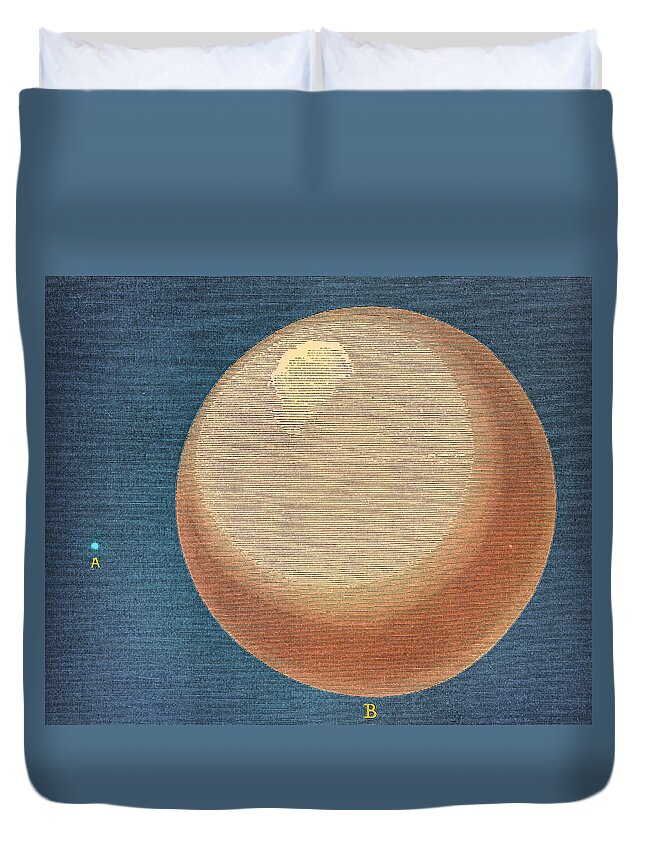 Earth's Formation Duvet Cover featuring the photograph Earth And Gaseous Earth by Science Source
