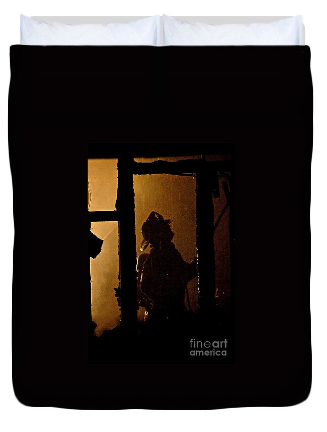 Frank J Casella Duvet Cover featuring the photograph Truck Company Ops. by Frank J Casella