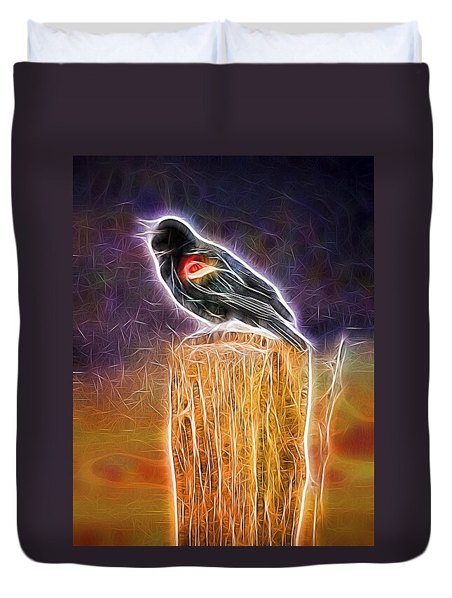 Nature Duvet Cover featuring the digital art Ecstatic Song 3 by William Horden