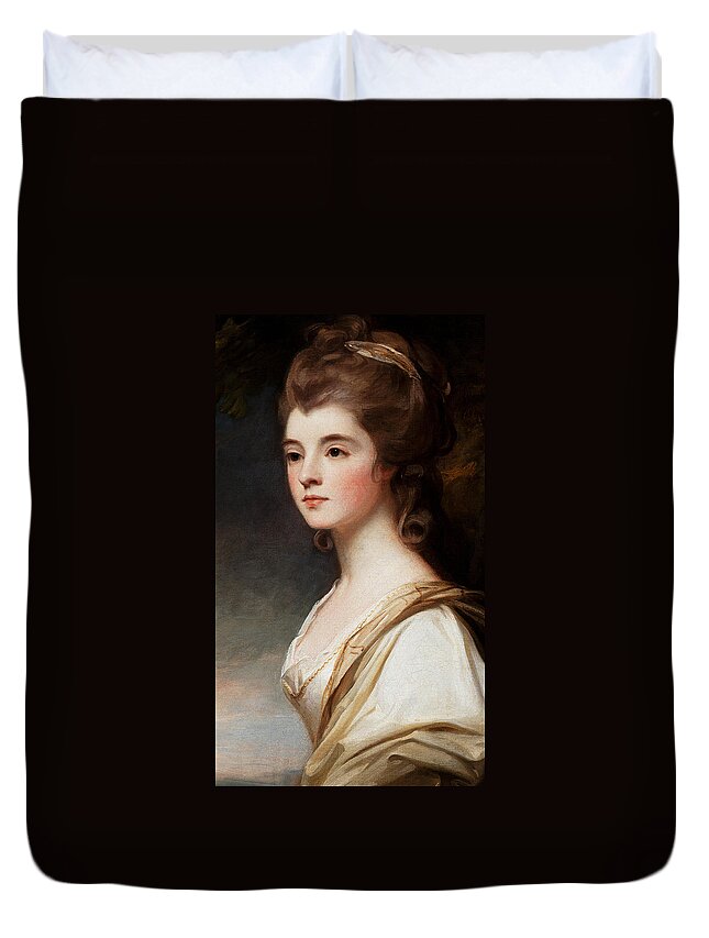 Elizabeth Duvet Cover featuring the painting Elizabeth Duchess of Sutherland by George Romney