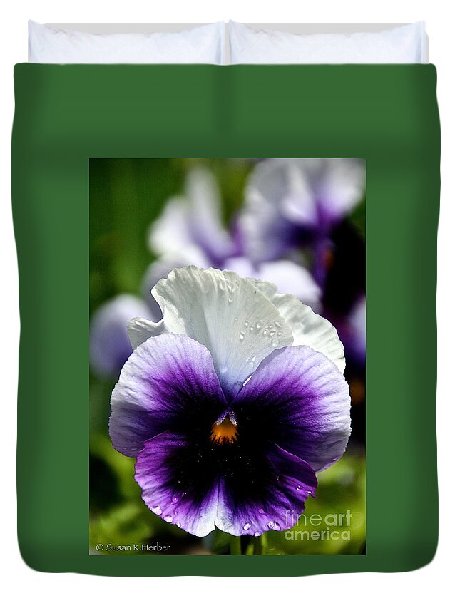 Flower Duvet Cover featuring the photograph Embracing May by Susan Herber