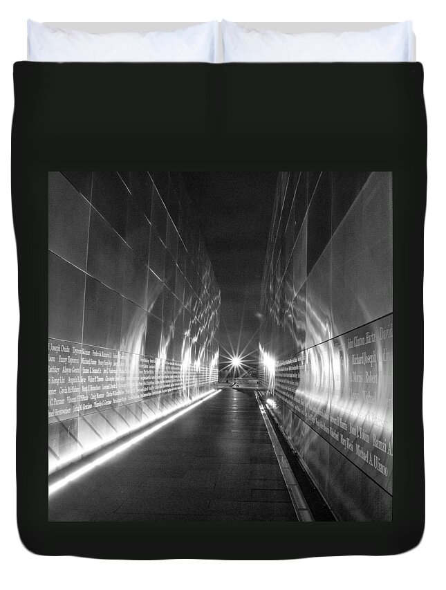 Empty Sky Duvet Cover featuring the photograph Empty Sky Memorial by GeeLeesa Productions