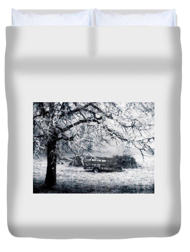 Landscape Duvet Cover featuring the photograph Enchanted Pasture by Rory Siegel