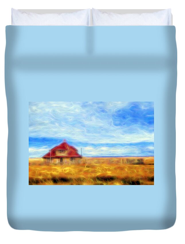 Landscape Duvet Cover featuring the digital art Ends Of The Earth by William Horden