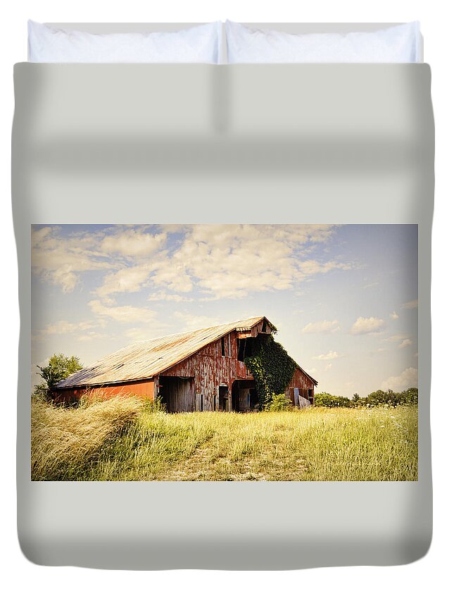 Barn Duvet Cover featuring the photograph Englewood Barn by Cricket Hackmann