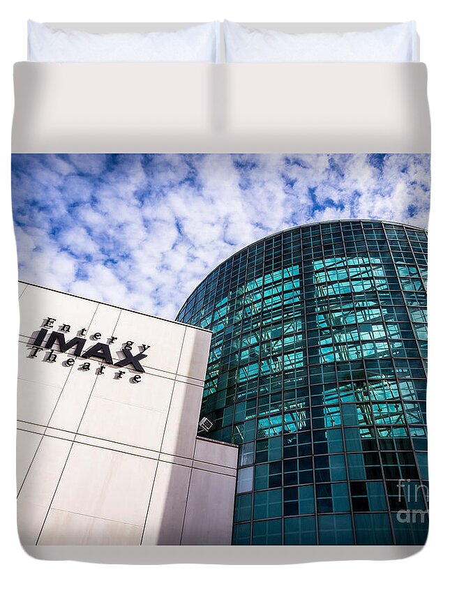 America Duvet Cover featuring the photograph Entergy IMAX Theatre in New Orleans by Paul Velgos
