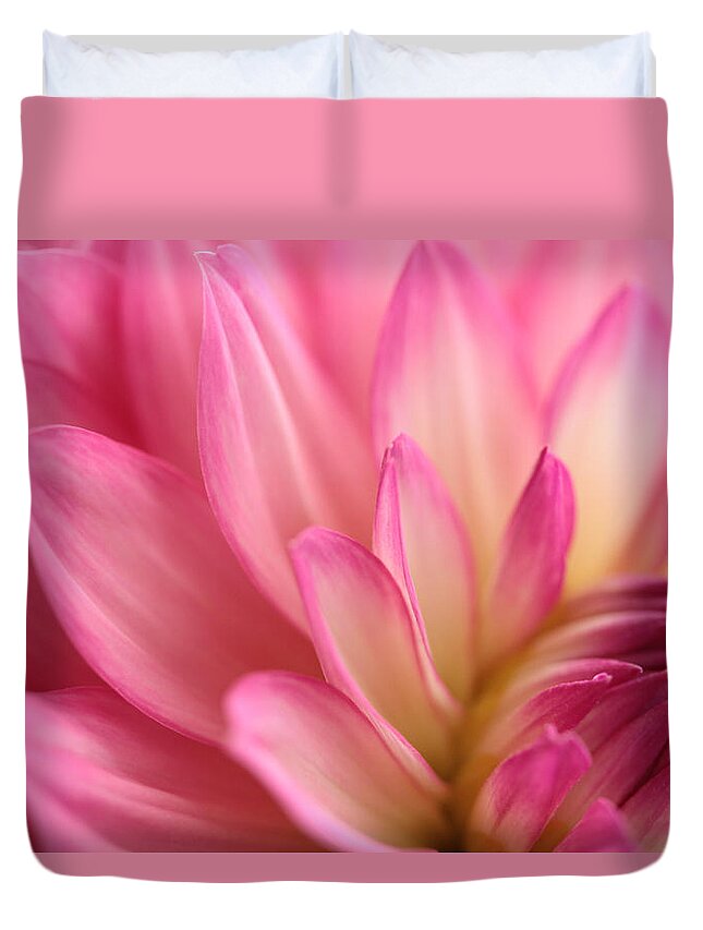 Dahlia Duvet Cover featuring the photograph Enticement by Connie Handscomb