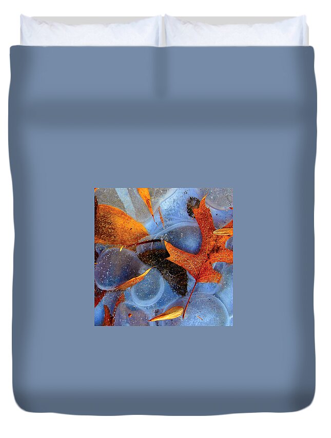Ice Duvet Cover featuring the photograph Entrapment by Christopher McKenzie