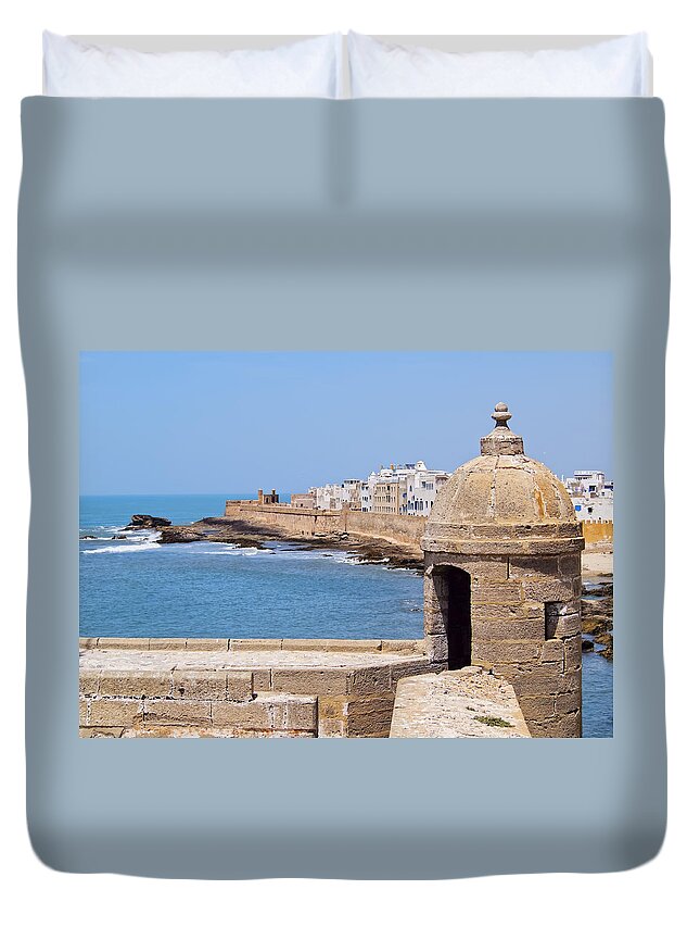 Horizontal Duvet Cover featuring the photograph Essaouira in Morocco by Karol Kozlowski