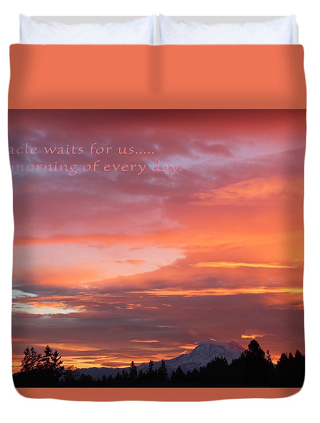Sunrise Duvet Cover featuring the photograph Every Day A Miracle by Rory Siegel