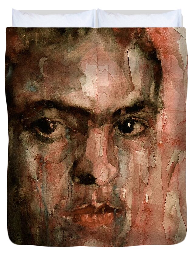 Frida Kahlo Duvet Cover featuring the painting Everybody Hurts by Paul Lovering