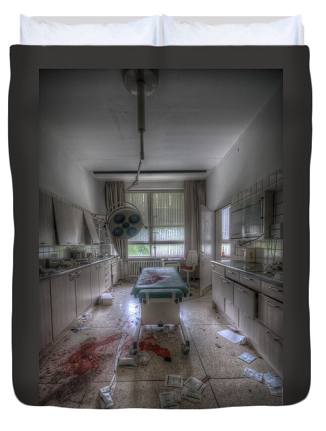 German Duvet Cover featuring the digital art Examination room 2 by Nathan Wright